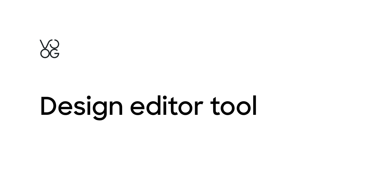 Design editor tool Voog website builder