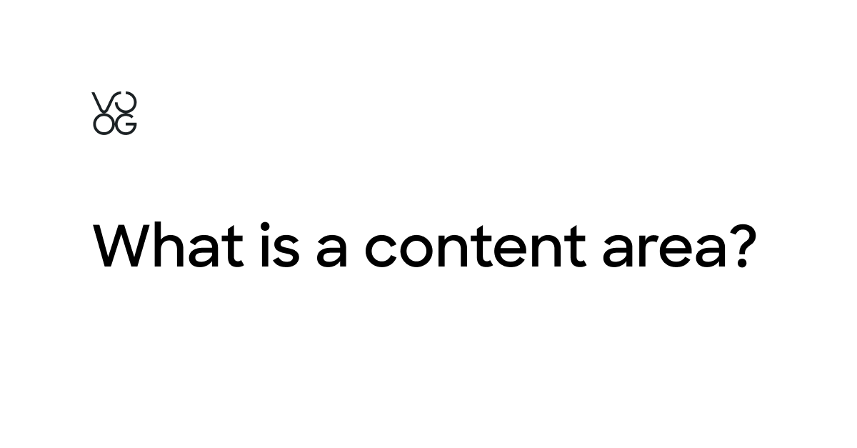 What is a content area? | Voog website builder